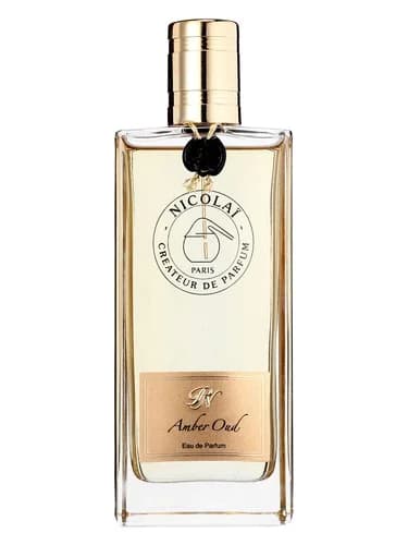 Frasco del perfume Amber Oud de Nicolai Parfumeur Createur — fragancia unisex