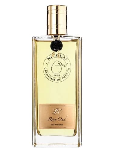 Frasco del perfume Rose Oud de Nicolai Parfumeur Createur — fragancia unisex