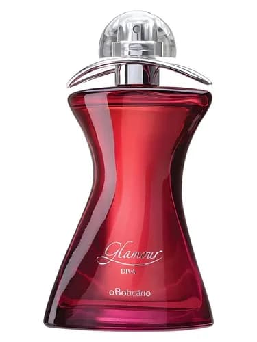 Frasco del perfume Glamour Diva de O Boticario — fragancia femenino