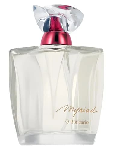 Frasco del perfume Myriad de O Boticario — fragancia femenino
