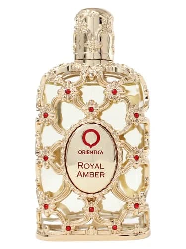Frasco del perfume Royal Amber de Orientica Premium — fragancia unisex