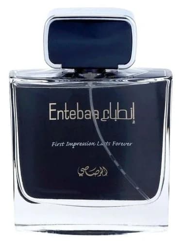 Frasco del perfume Entebaa de Rasasi — fragancia masculino