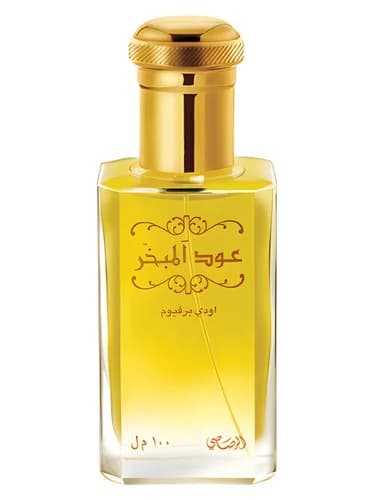 Frasco del perfume Oud Al Mubakhar de Rasasi — fragancia unisex