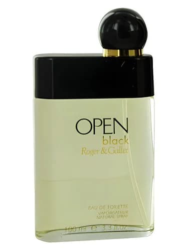 Frasco del perfume Open Black de Roger Gallet — fragancia masculino