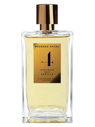 Frasco del perfume Rosendo Mateu No 4 Saffron Oud Vanilla de Rosendo Mateu Olfactive Expressions — fragancia unisex