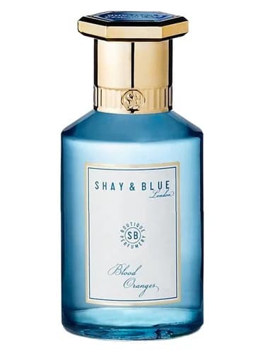 Frasco del perfume Blood Oranges de Shay Blue London — fragancia unisex