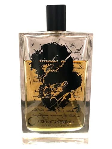 Frasco del perfume Smoke Of God de Simone Andreoli — fragancia unisex