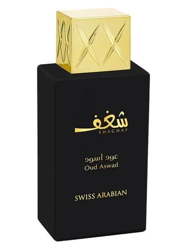 Frasco del perfume Shaghaf Oud Aswad de Swiss Arabian — fragancia unisex