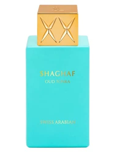 Frasco del perfume Shaghaf Oud Tonka de Swiss Arabian — fragancia unisex