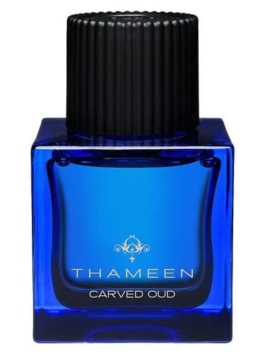 Frasco del perfume Carved Oud de Thameen — fragancia unisex