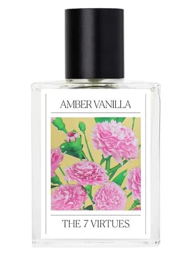 Frasco del perfume Amber Vanilla de The 7 Virtues — fragancia unisex