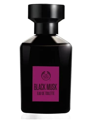 Frasco del perfume Black Musk de The Body Shop — fragancia femenino