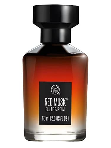 Frasco del perfume Red Musk de The Body Shop — fragancia femenino