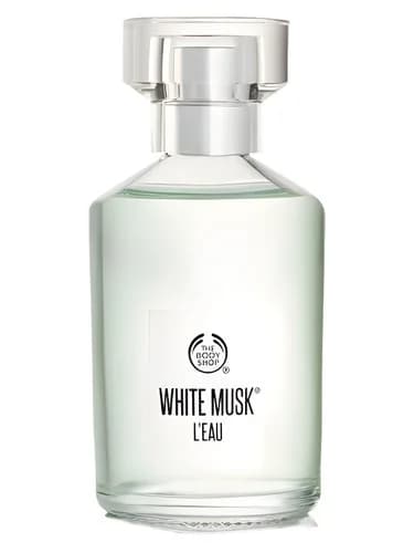 Frasco del perfume White Musk L Eau de The Body Shop — fragancia unisex