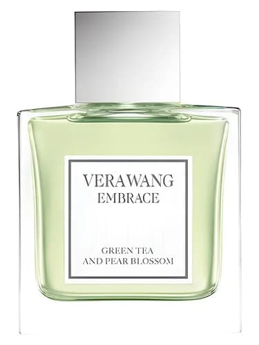 Frasco del perfume Embrace Green Tea Pear Blossom de Vera Wang — fragancia femenino
