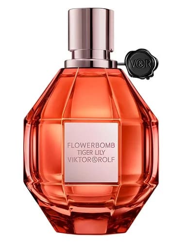 Frasco del perfume Flowerbomb Tiger Lily de Viktor Rolf — fragancia femenino